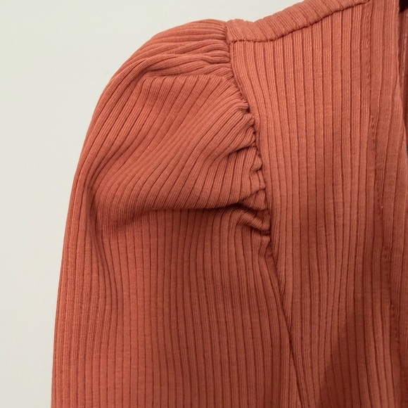 7 For All Mankind Terracotta Ribbed Top - Picture 7 of 7